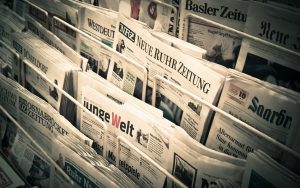 Ziel einer Pressemitteilung: Große Tageszeitungen in Deutschland